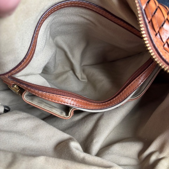 Cole Haan Genevieve Hobo Bag Weaved Leather Tan - Picture 9 of 11